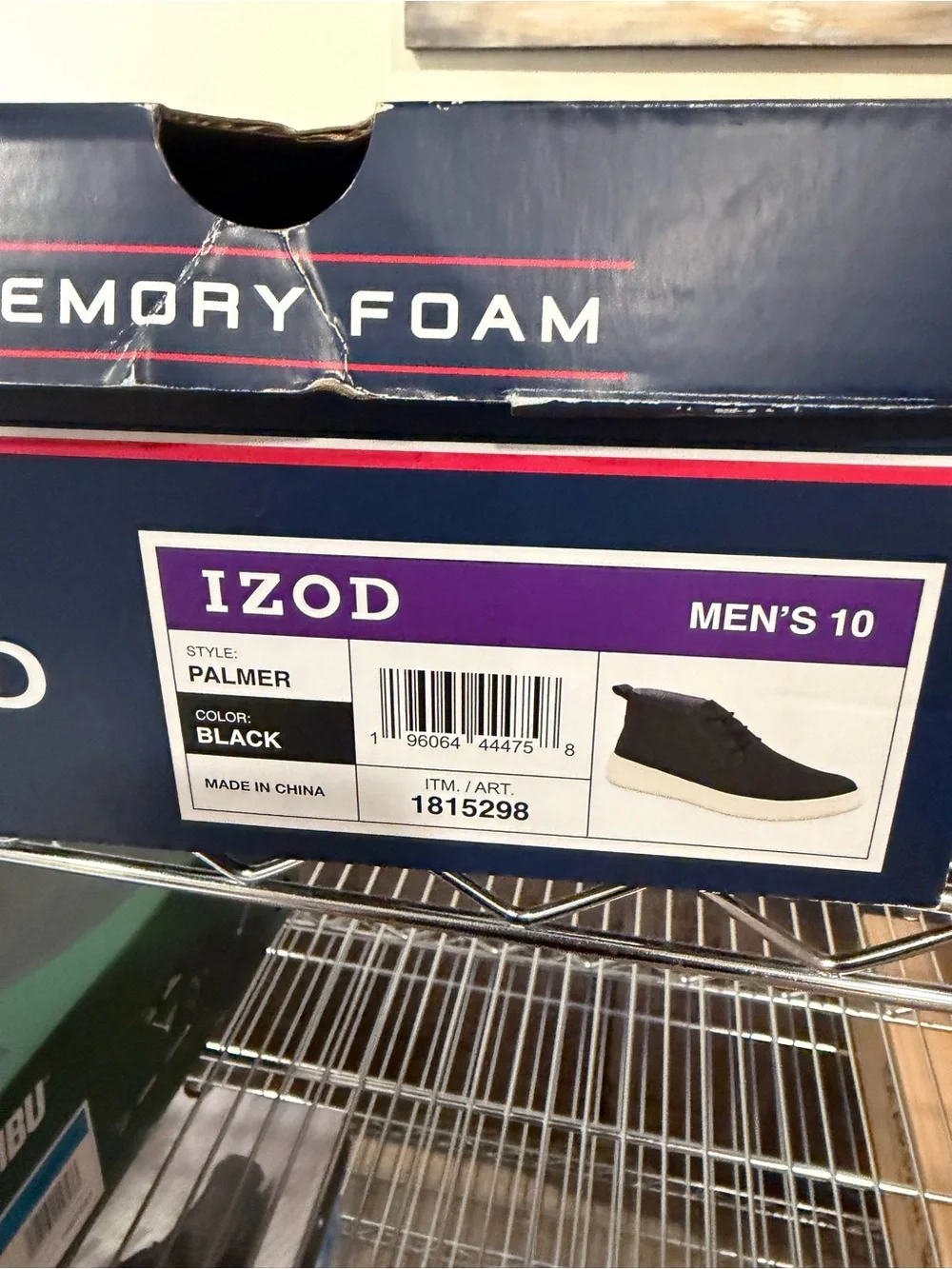 Izod Men’s Palmer Ankle Boots Black PU Leather Size 10 M US